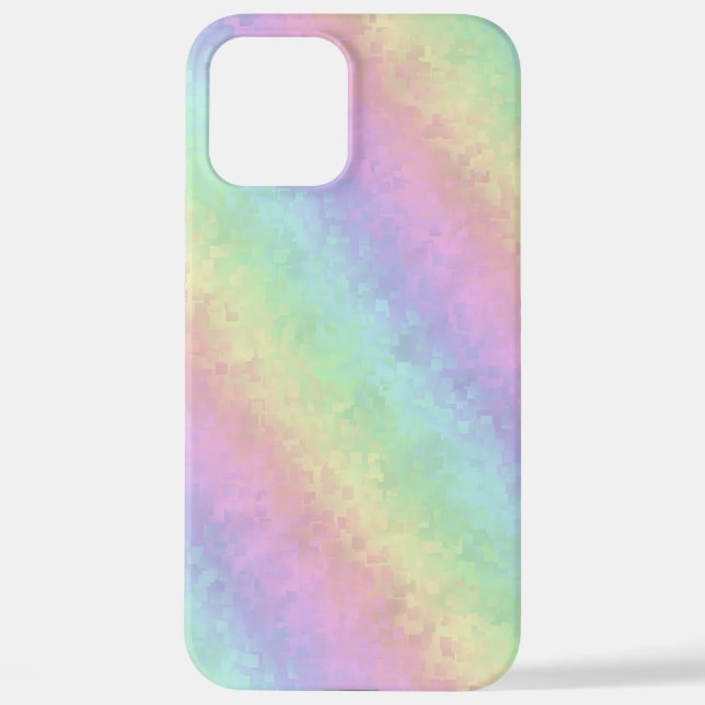 Blocks in Pastel Colours 3D Rainbow Art iPhone Case (Back)