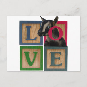 BLOCKS LOVE GOAT POSTCARD