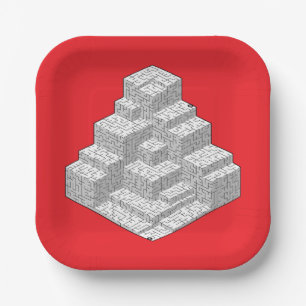 Blocks Maze Puzzle Paper Plate