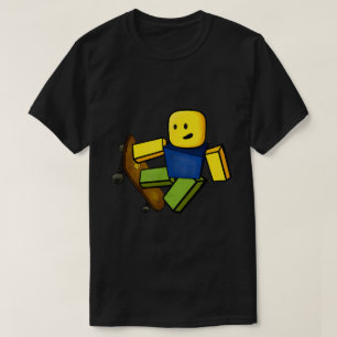 Blocky Skater Meme Noob Gaming Art T-Shirt