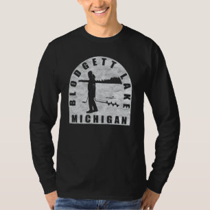 Blodgett Lake Ice Fishing Michigan T-Shirt