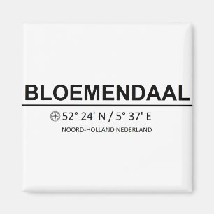 Bloemendaal Coordinaten - Bloemendaal Coordinates Magnet