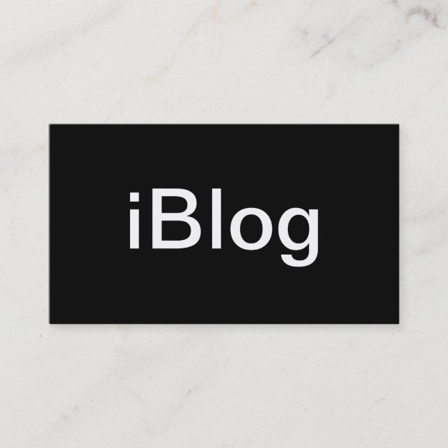 Blog Business Card (Front)