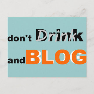 Blog quotes drink and blog postcard