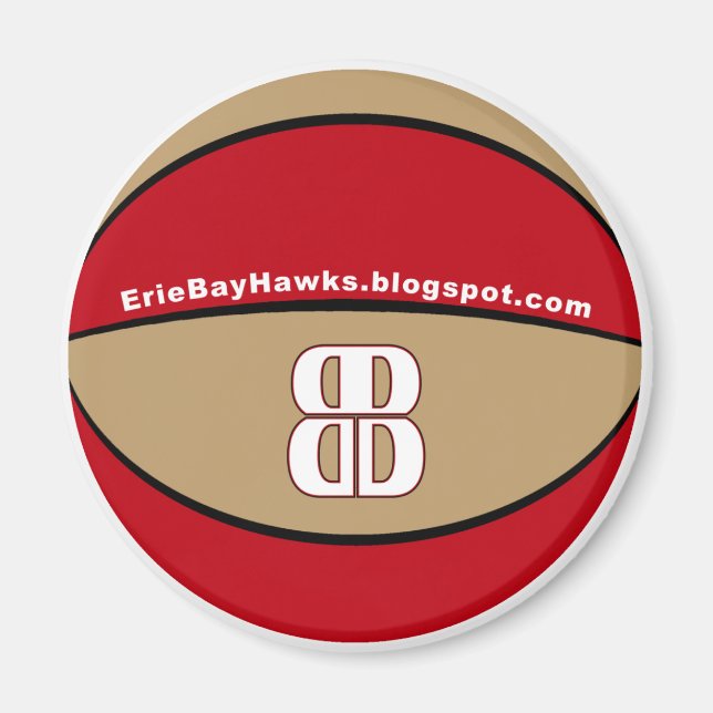 Blog Talk BayHawk basketball magnet (Front)