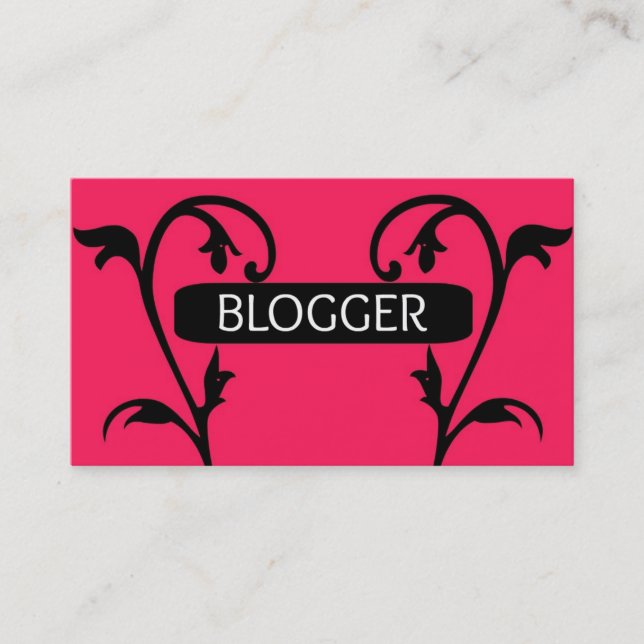 Blogger Business Card (Front)