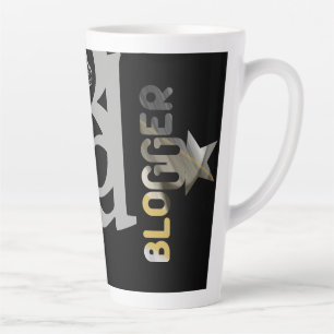 BLOGGER Latte Mug Abstract Interior Decor Black
