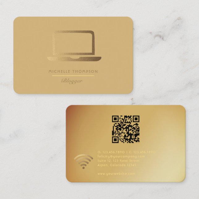 Blogger QR Code Business Card (Front/Back)