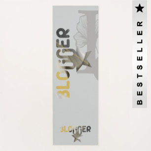 BLOGGER Yoga Mat Abstract Art Black White Gold