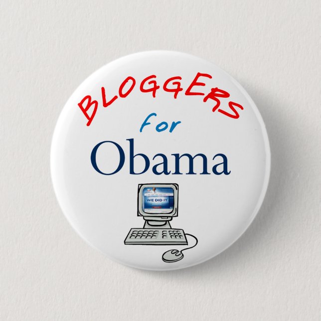 Bloggers for Obama Button (Front)