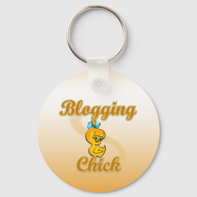 Blogging Chick Key Ring (Front)