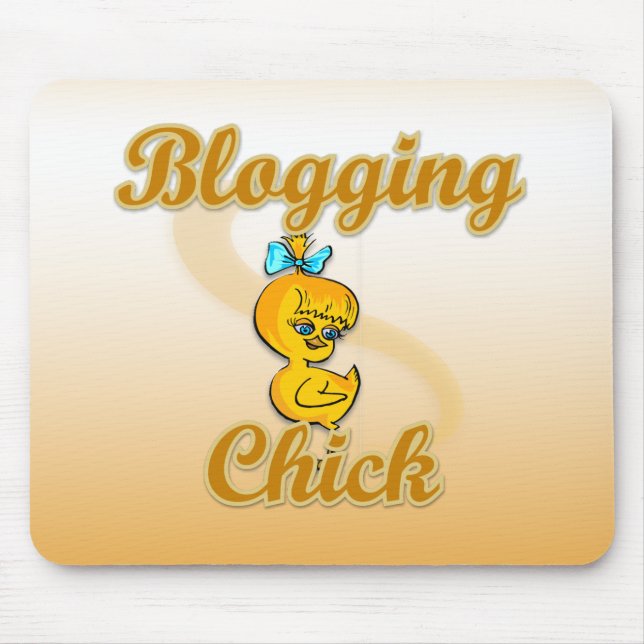 Blogging Chick Mouse Pad (Front)