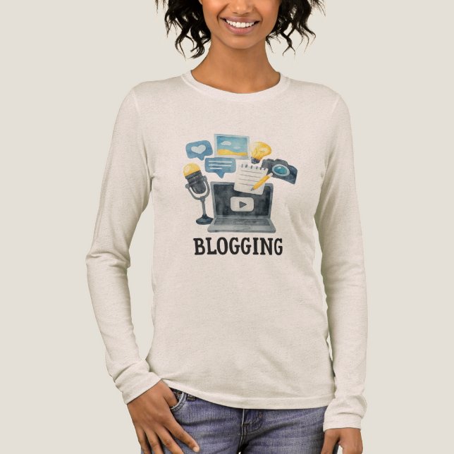 Blogging Lifestyle  Tri-Blend Shirt (Front)