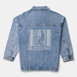 Blogging Shadow In A Barcode  Denim Jacket