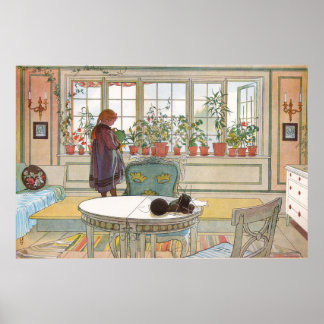 Blomsterfönstret by Carl Larsson Poster