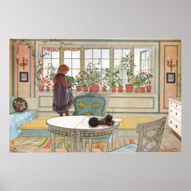 Blomsterfönstret by Carl Larsson Poster (Front)