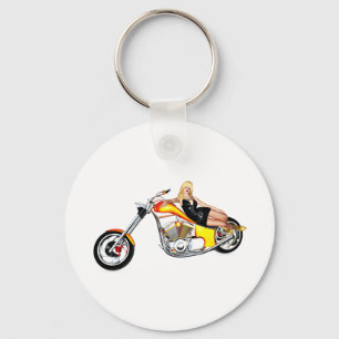 Blond on a chopper key ring