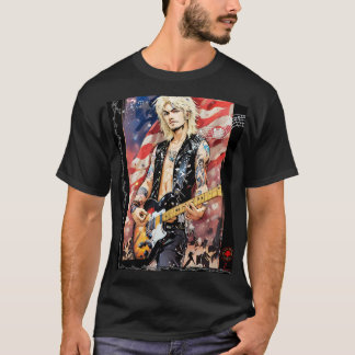 Blonde American Rocker Design T-Shirt