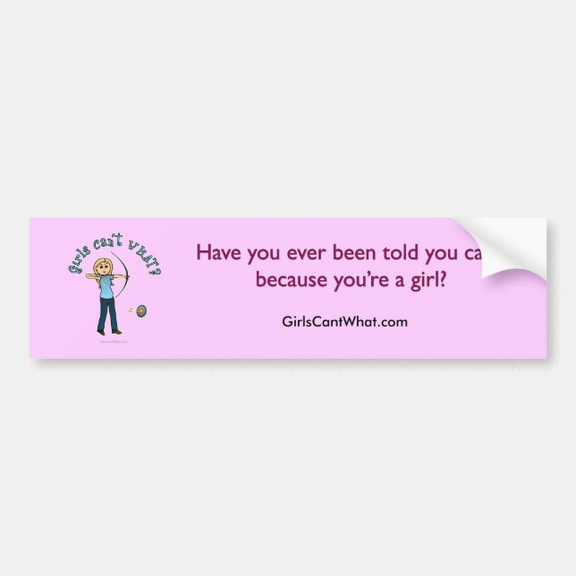 Blonde Archery in Blue Bumper Sticker (Front)