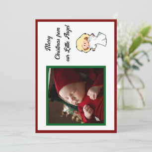 Blonde Baby Angel, Christmas Cartoon for Holidays Announcement