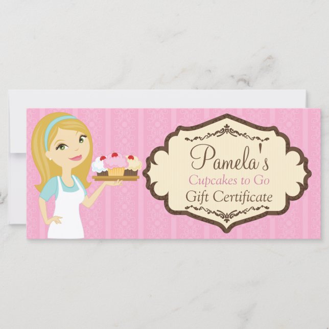 Blonde Baker Cupcake D12 Gift Certificate 2 (Front)