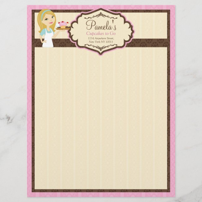 Blonde Baker Cupcake D12 Letterhead 2 (Front)