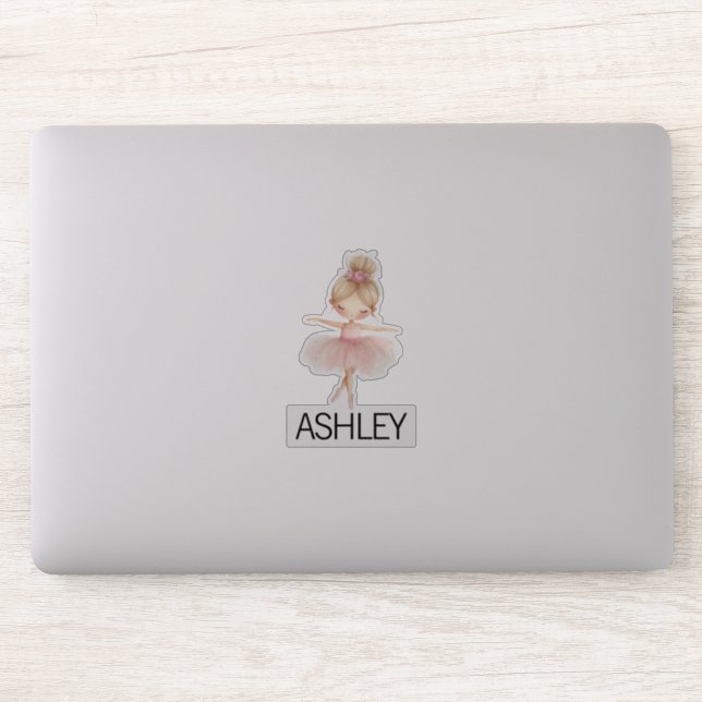 Blonde ballerina custom name (Computer)