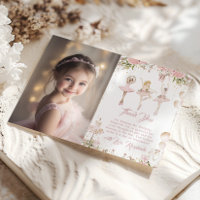 Blonde ballerina magical Birthday photo Thank you