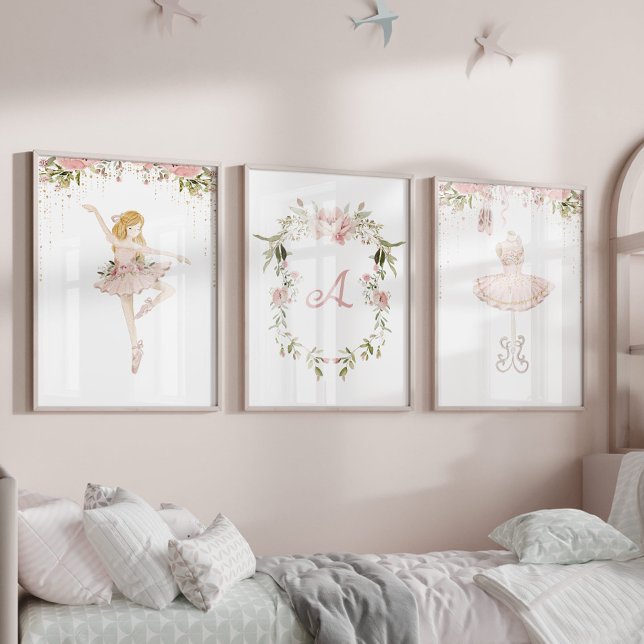 Blonde ballerina monogram girl room (Creator Uploaded)