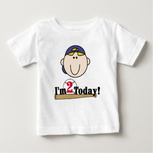 Blonde Baseball 2nd Birthday Baby T-Shirt
