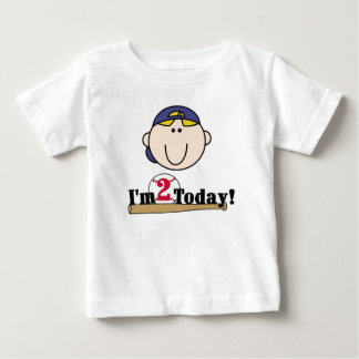 Blonde Baseball 2nd Birthday Baby T-Shirt
