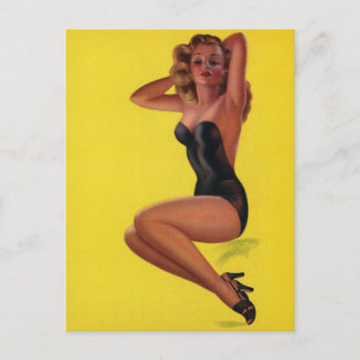 Blonde Beauty Vintage Pin Up Girl Postcard