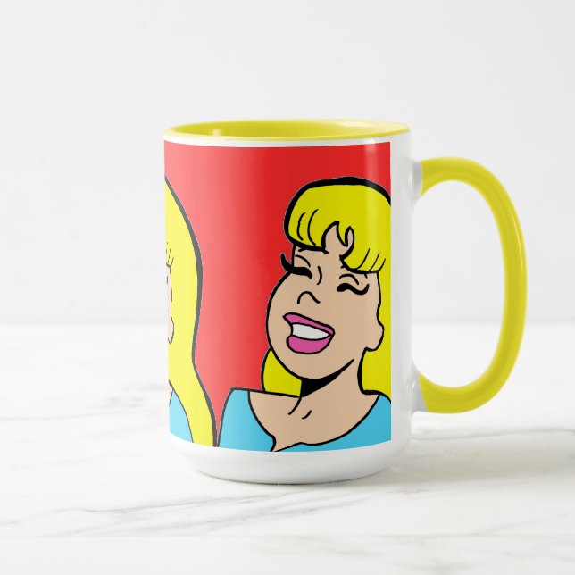 Blonde Bombshell Comic Strip Coffee Mug (Right)