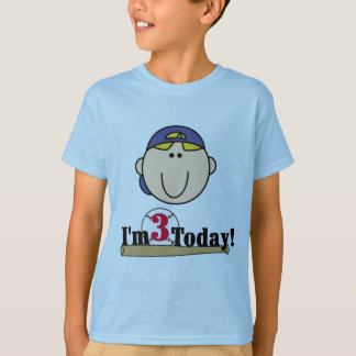 Blonde Boy Baseball 3rd Birthday T-Shirt