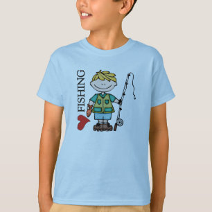 Blonde Boy I Love Fishing T-Shirt