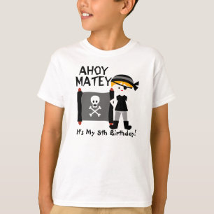 Blonde Boy Party Like a Pirate Custom Tshirt