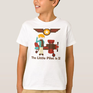 Blonde Boy Pilot Birthday Custom T-shirt