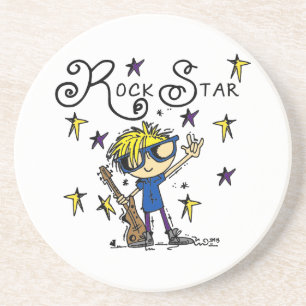 Blonde Boy Rock Star Coaster