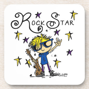 Blonde Boy Rock Star Coaster