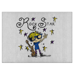Blonde Boy Rock Star Cutting Board