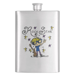 Blonde Boy Rock Star Hip Flask