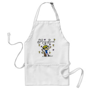 Blonde Boy Rock Star Standard Apron