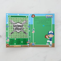 Blonde Boys Baseball Word Search Happy Birthday