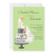 Blonde  Bride Bridal Shower Invitation Green Grey