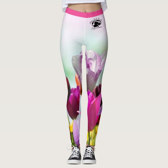 Blonde & Broke - Patterned Leggings - Black Logo (Front)