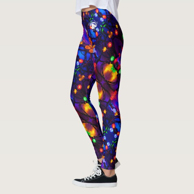 Blonde & Broke - Patterned Leggings - White Logo (Left)