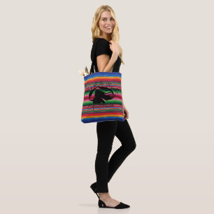 Blonde & Broke - Patterned Tote Bag - Black Logo