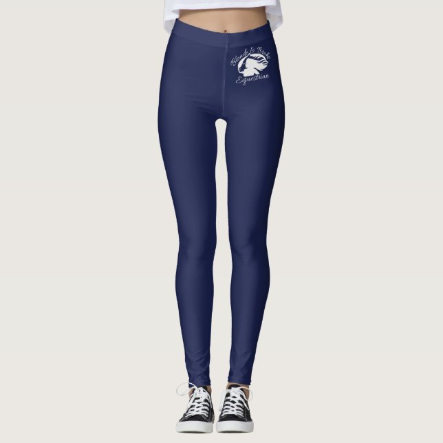 Blonde & Broke - Solid Leggings - White Logo (Front)