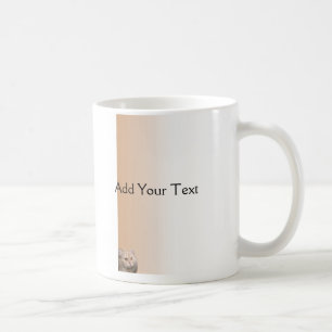 Blonde Cat with Topaz Eyes on Cinnamon Mug