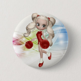 Blonde Cheerleader Button